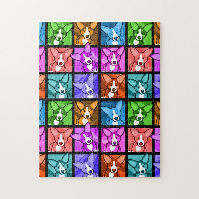Pop-Kunstcorgi-Puzzlespiel Puzzle (Vertikal)