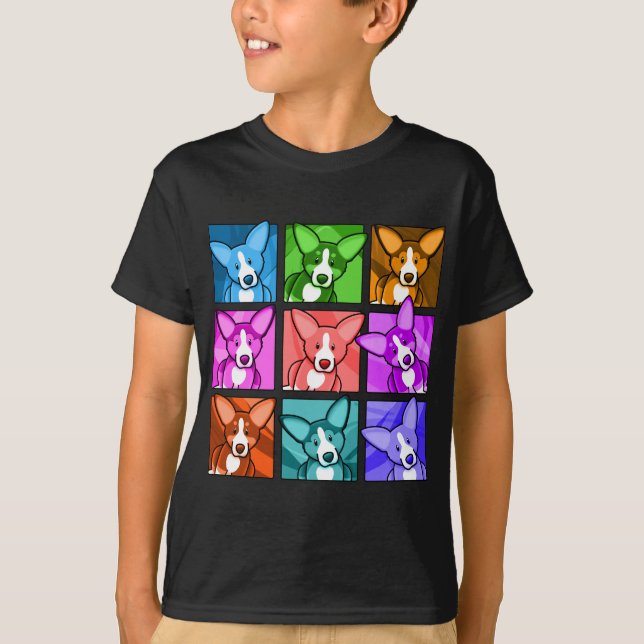 Pop-KunstCorgi T-Shirt (Vorderseite)