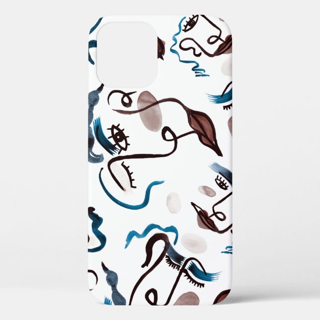 Pop-Kunstgegenstände: abstrakte Aquarellbilder. Case-Mate iPhone Hülle (Rückseite)