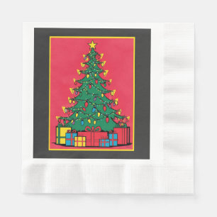 Pop Kunstgestaltung eines Weihnachtsbaumes mit Prä Serviette