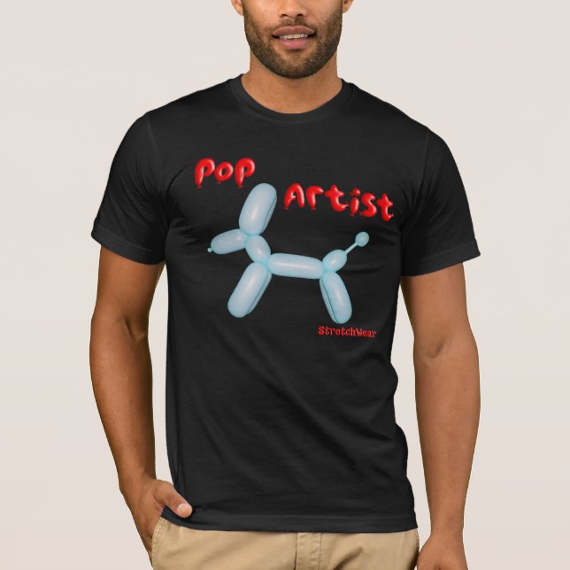 Pop-Künstler - einfacher Ballon-Hund T-Shirt (Vorderseite)