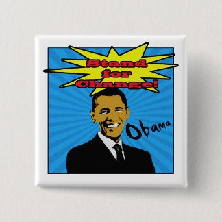 Pop-Kunstobama-Knopf Button