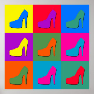 Pop-Kunstschuhe Poster
