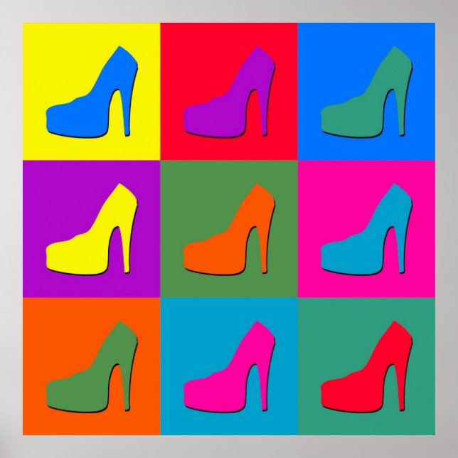 Pop-Kunstschuhe Poster (Vorne)