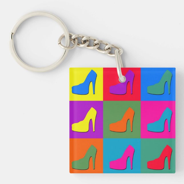 Pop-Kunstschuhe Schlüsselanhänger (Vorderseite)