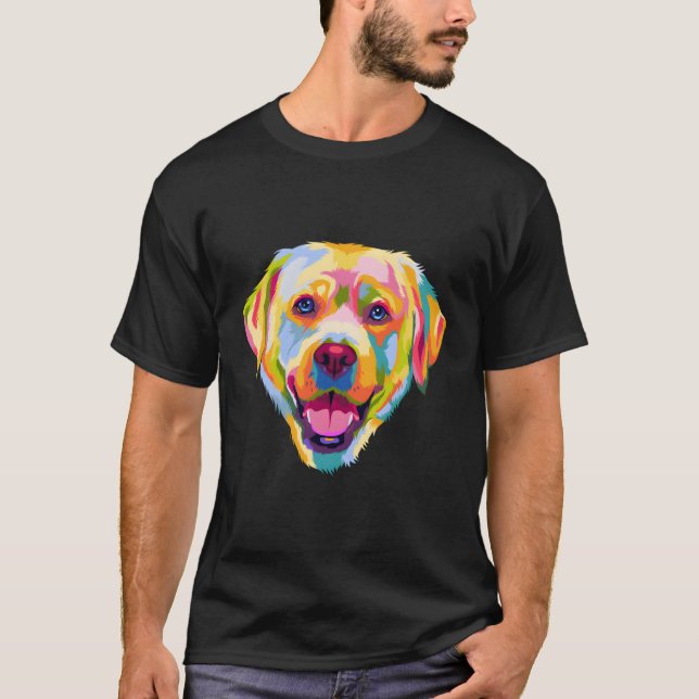 Pop Labrador Retriever Portrait Labrador Besitzer T-Shirt (Vorderseite)