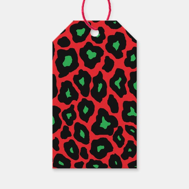 Pop Leopard Geschenkanhänger (Vorderseite)