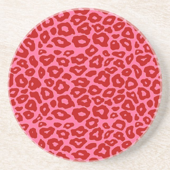 Pop Leopard Getränkeuntersetzer (Vorne)