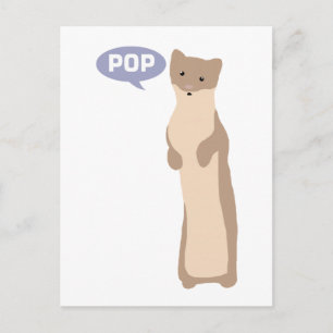 Pop macht das Weasel Postkarte