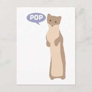Pop macht das Weasel Postkarte