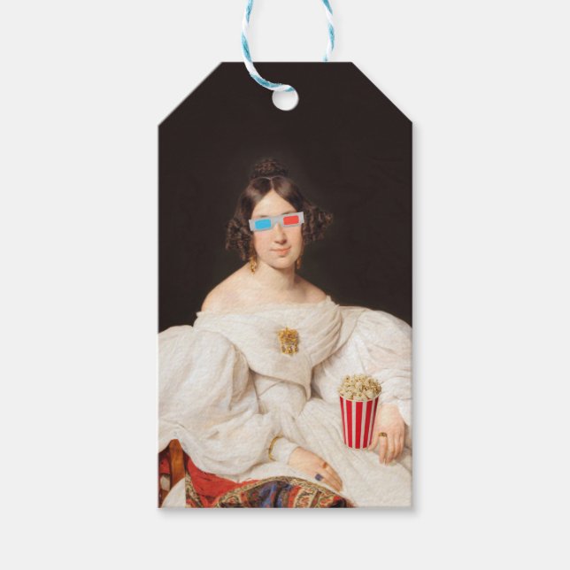 Pop Mais Diva mit 3D-Brille Geschenkanhänger (Vorderseite)