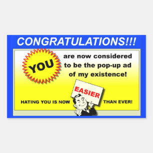 Pop meines lebenslustigen Aufklebers Rechteckiger Aufkleber