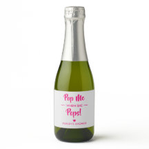 Pop mich, wenn sie Pop, Baby-Dusche-Label, rosa Ch