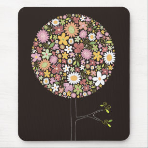 Pop mit bunten Frühlingsblumen Mousepad