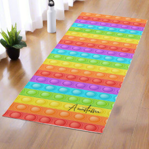 Pop mit Ihrem Namen bunt Stretch Pilates Yogamatte