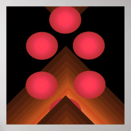 Pop mit leuchtenden Farben Art Geometric Poster 10