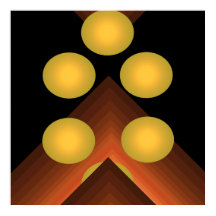 Pop mit leuchtender Farbe Art Geometrisches Poster