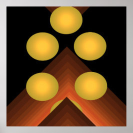 Pop mit leuchtender Farbe Art Geometrisches Poster