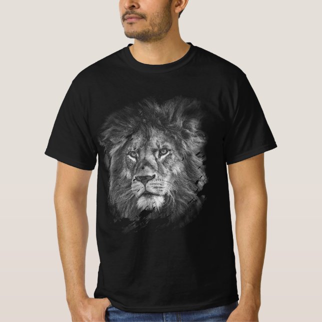 Pop mit modernen Vorlagenhemden Art Lion Face T-Shirt (Vorderseite)
