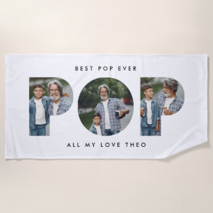Pop Multi-Foto moderne Typografie elegant Strandtuch