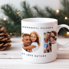 Pop Multi Foto moderne Typografie elegante schwarz Kaffeetasse