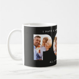 Pop Multi Foto moderne Typografie elegante schwarz Kaffeetasse