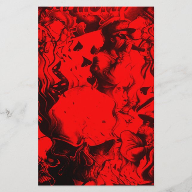 Pop  Musica Portraits in lebhaften Roten Farben Ku (Vorderseite)