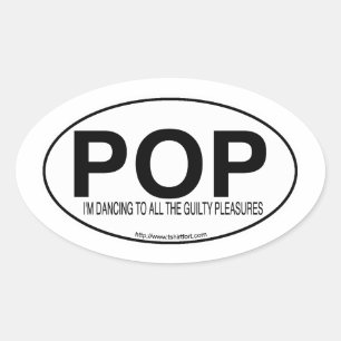 Pop-Musik Euro-Oval-Aufkleber Stil Slogan  Ovaler Aufkleber