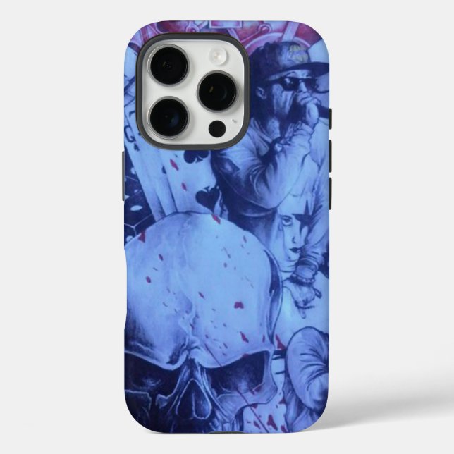 Pop Musiker Lila Kunst Case-Mate iPhone Hülle (Rückseite)