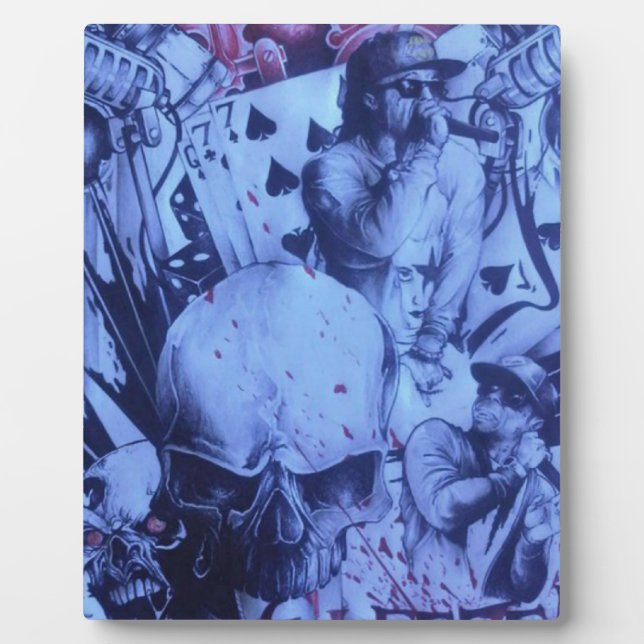 Pop Musiker Lila Kunst Fotoplatte (Vorderseite)