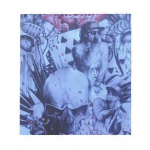 Pop Musiker Lila Kunst Notizblock