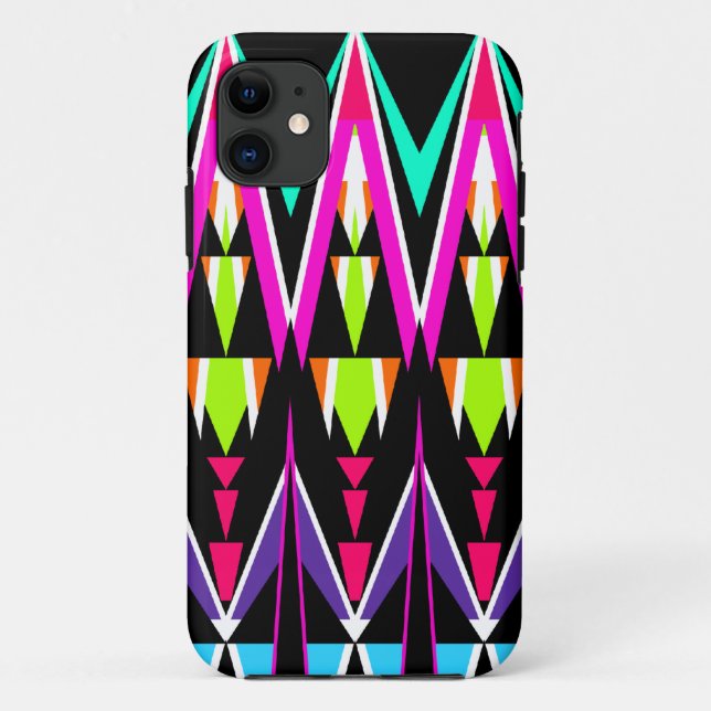 Pop-Neon Stammes- Case-Mate iPhone Hülle (Rückseite)