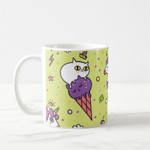 Pop Niedliche Eiscreme: Tiermuster Kaffeetasse