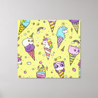 Pop Niedliche Eiscreme: Tiermuster