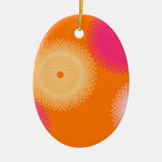 Pop orange und rosa keramikornament (Vorne)