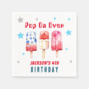 Pop Over Kids Sommer Eis Geburtstag Serviette