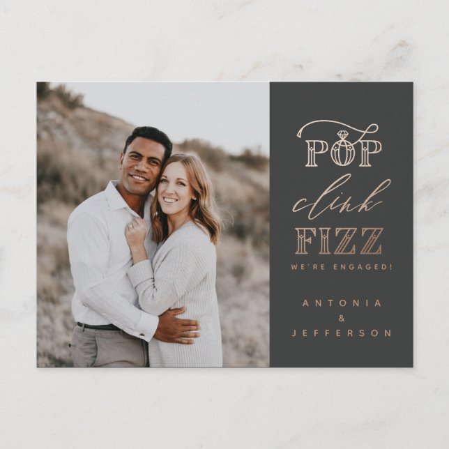 Pop-Party-Party mit Brillanz Einladungspostkarte (Vorderseite)