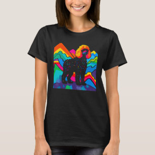 Pop Poodle Hund Natur farbenfroh T-Shirt