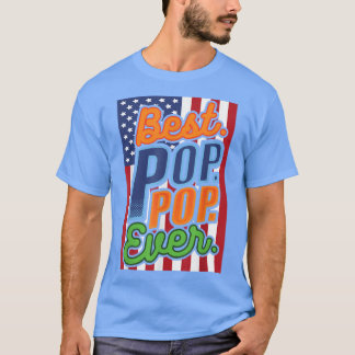 Pop Pop American Flag Großvater Großvater Vater T-Shirt