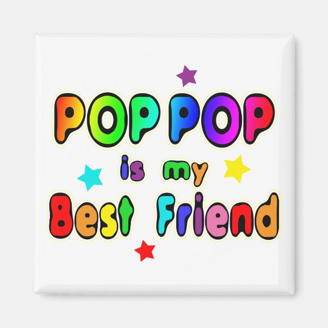 Pop Pop Bester Freund Magnet (Vorne)