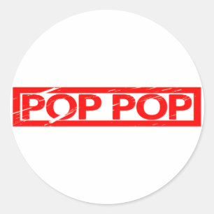 Pop Pop Briefmarke Runder Aufkleber