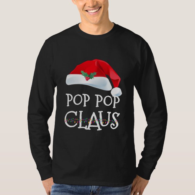 Pop Pop Claus Shirt Christmas Pajama Family (Vorderseite)