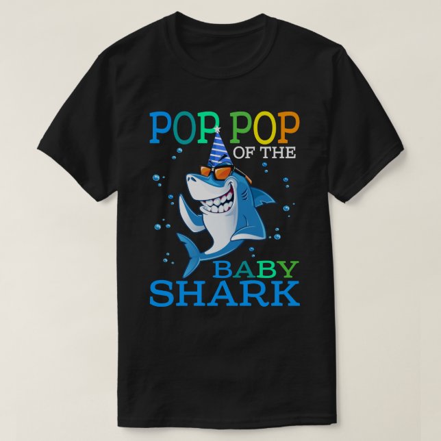 POP POP der Baby Shark Birthday Brother Shark S T-Shirt (Design vorne)