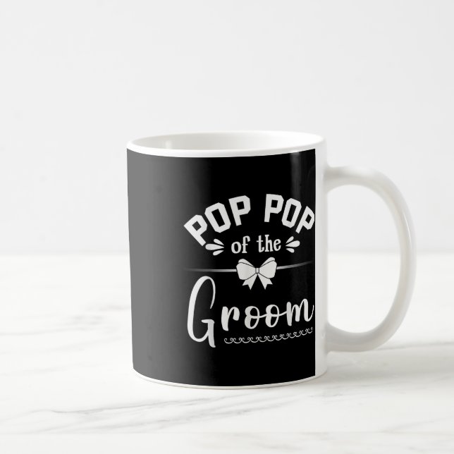 Pop Pop der Groom Bride glücklich Hochzeit heirate Kaffeetasse (Rechts)
