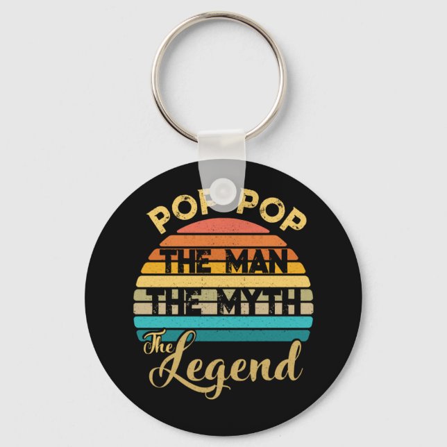 Pop Pop Der Mann der Mythos Der legendäre Vater Ta Schlüsselanhänger (Vorderseite)