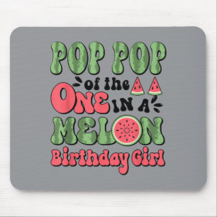 Pop Pop der süßen 1. Geburtstags-Wassermelone Mousepad