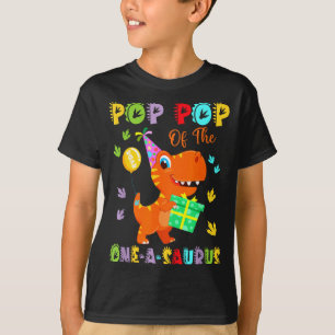 Pop Pop des One-A-Saurus zum 1. Geburtstag Junge T-Shirt