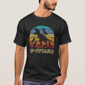 Pop-Pop Dinosaur T Rex Pop-Popsaurus 4 Kids Family T-Shirt