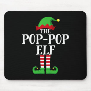 Pop-Pop Elf Matching Familiengruppe Weihnachten Pa Mousepad