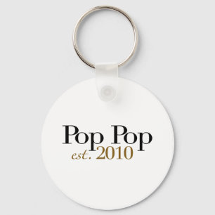 Pop Pop Est 2010 Schlüsselanhänger